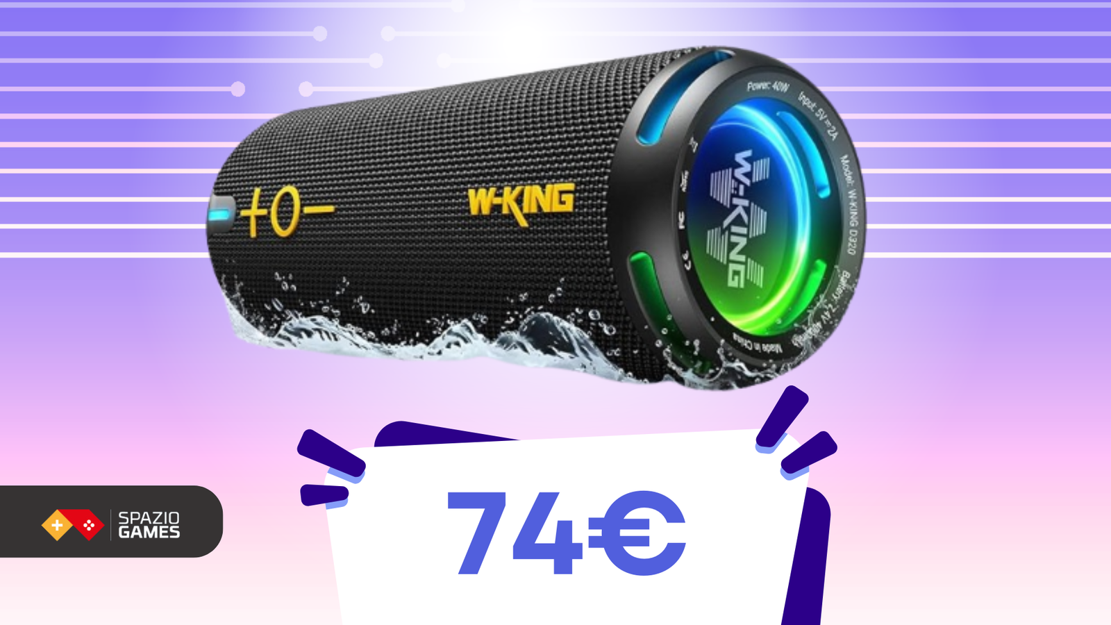 Speaker W-KING D320: un'esperienza sonora impermeabile a 74€!