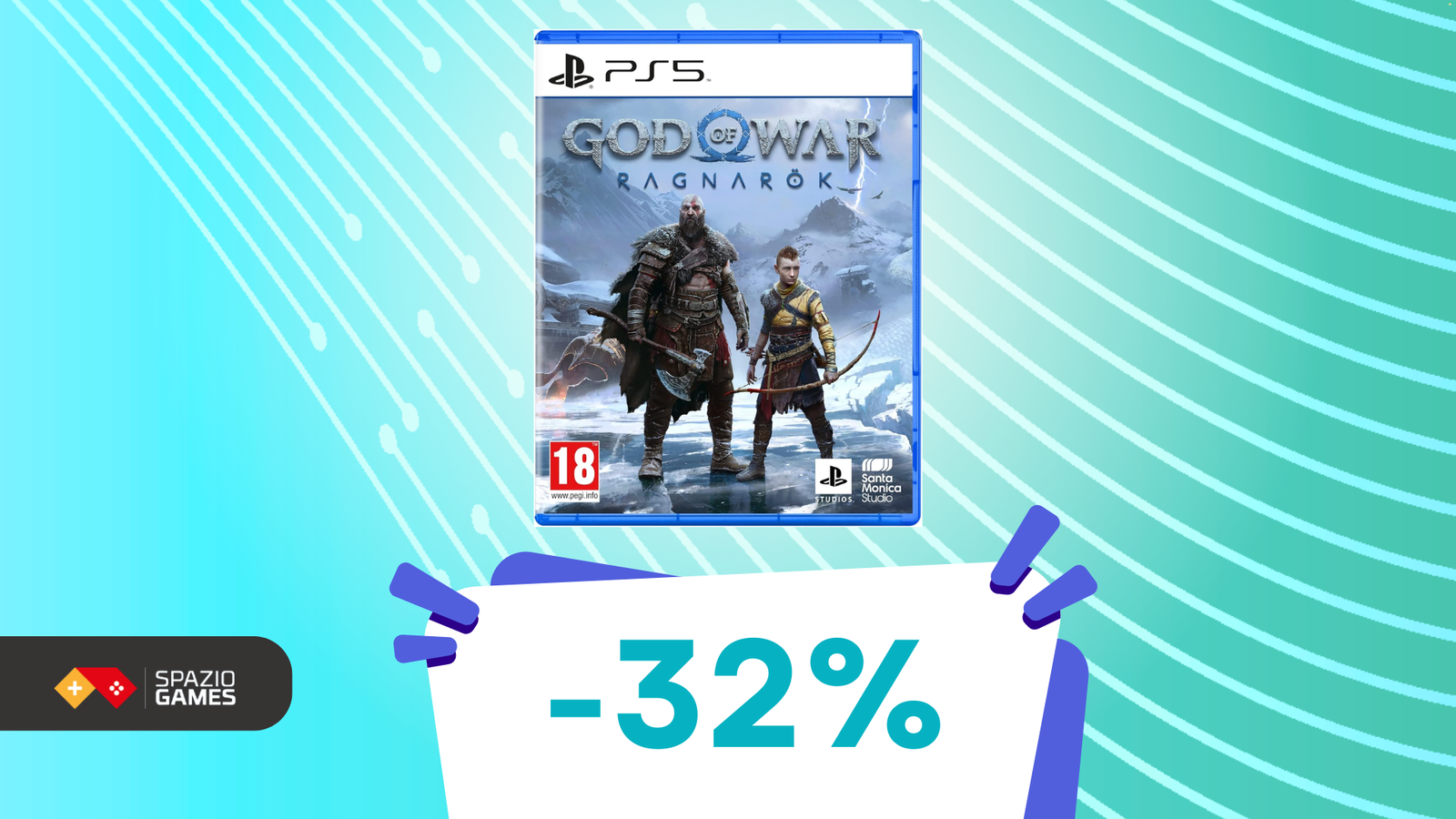 Continuate le avventure di Kratos e Atreus in God of War: Ragnarok, oggi a -32%!