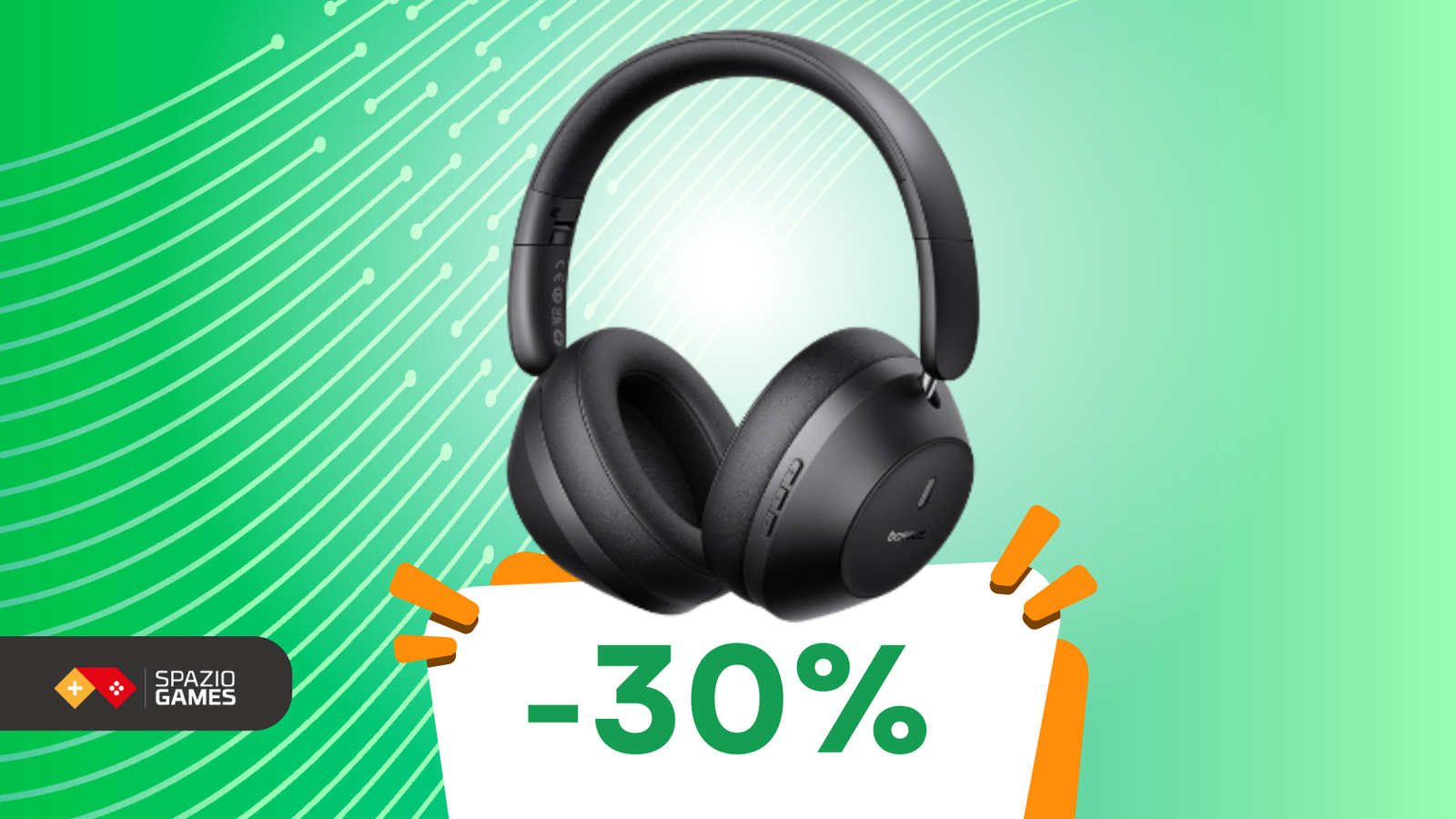 Cuffie Baseus con bassi potenti e 50 ore di autonomia a 21€!