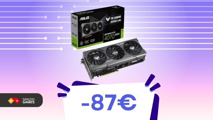 Un’esperienza di gioco senza stuttering e tearing? Oggi si può, con ASUS TUF Gaming GeForce RTX 4070! (-88€)