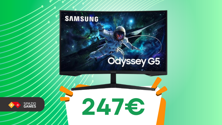 Immagine di Monitor gaming Samsung Odyssey G5 oggi al MINIMO STORICO!