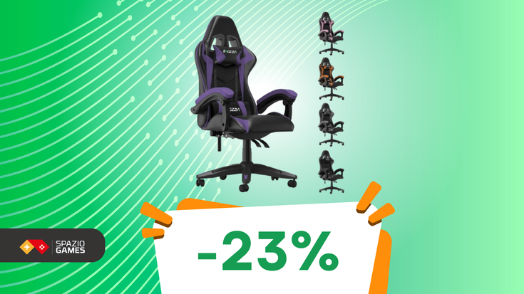 Comfort e design da urlo: questa sedia da gaming COSTA SOLO 77€!