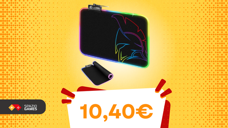 Un tocco di luce e colore al setup con questo tappetino da gaming, oggi a SOLI 10,40€!