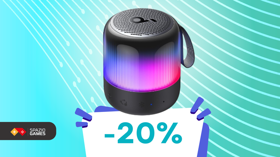 Immagine di Cassa Soundcore Glow Mini: suono a 360° e luci per ogni festa!