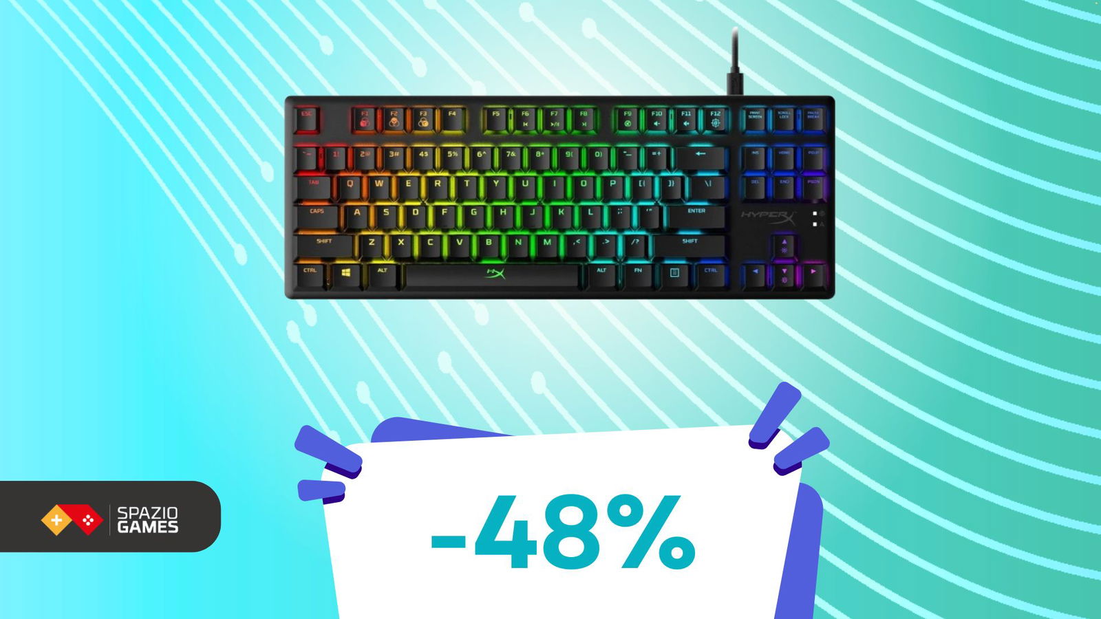 Qualità e prestazioni elevate a un PREZZO STRACCIATO: scopri la tastiera HyperX in OFFERTA! -48%