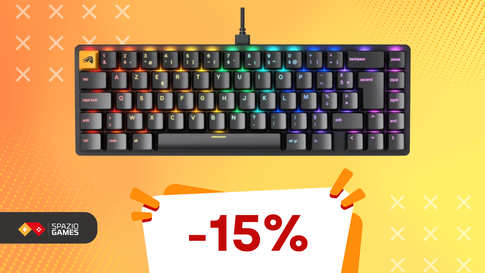 Una tastiera colorata, compatta e personalizzabile? Glorious Gaming GMMK 2 Compact oggi COSTA POCHISSIMO!