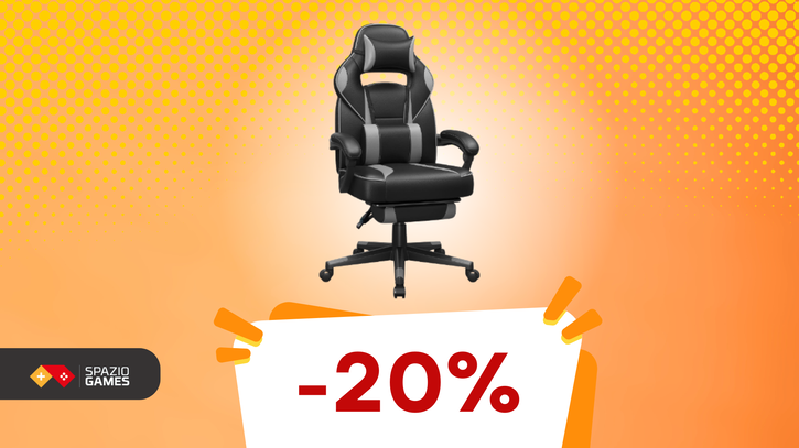 Immagine di Questa sedia da gaming è COMODISSIMA e COSTA POCO! (-20%)