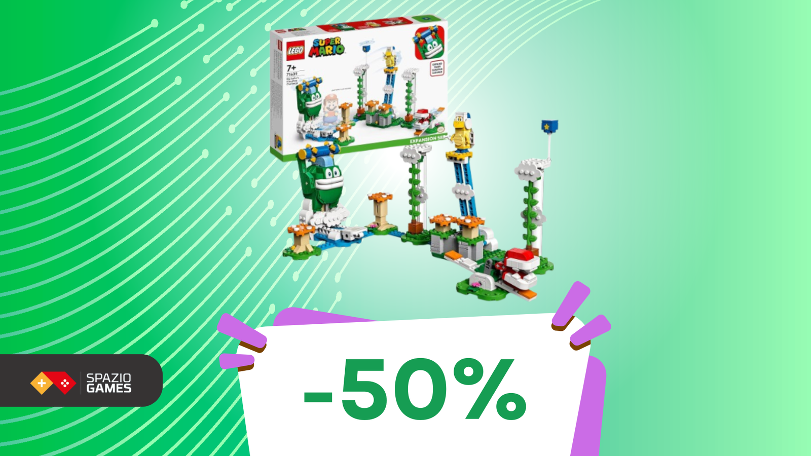 Un viaggio sulle nuvole, con questo set LEGO di Super Mario, oggi a METÁ PREZZO!