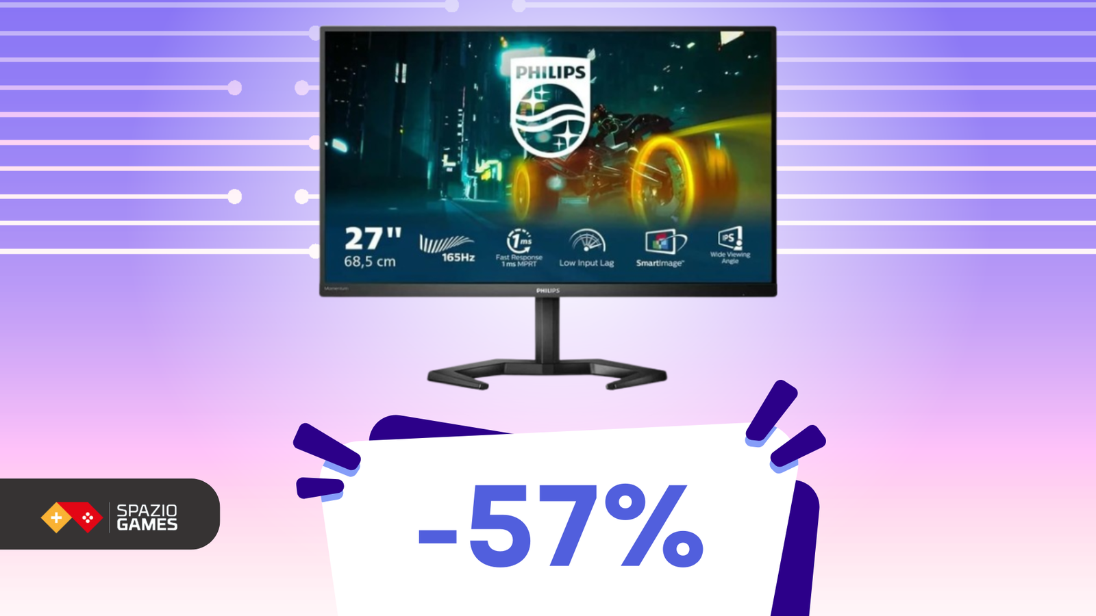 Immergetevi nei videogiochi con questo fantastico monitor Philips, oggi SCONTATISSIMO! (-57%)