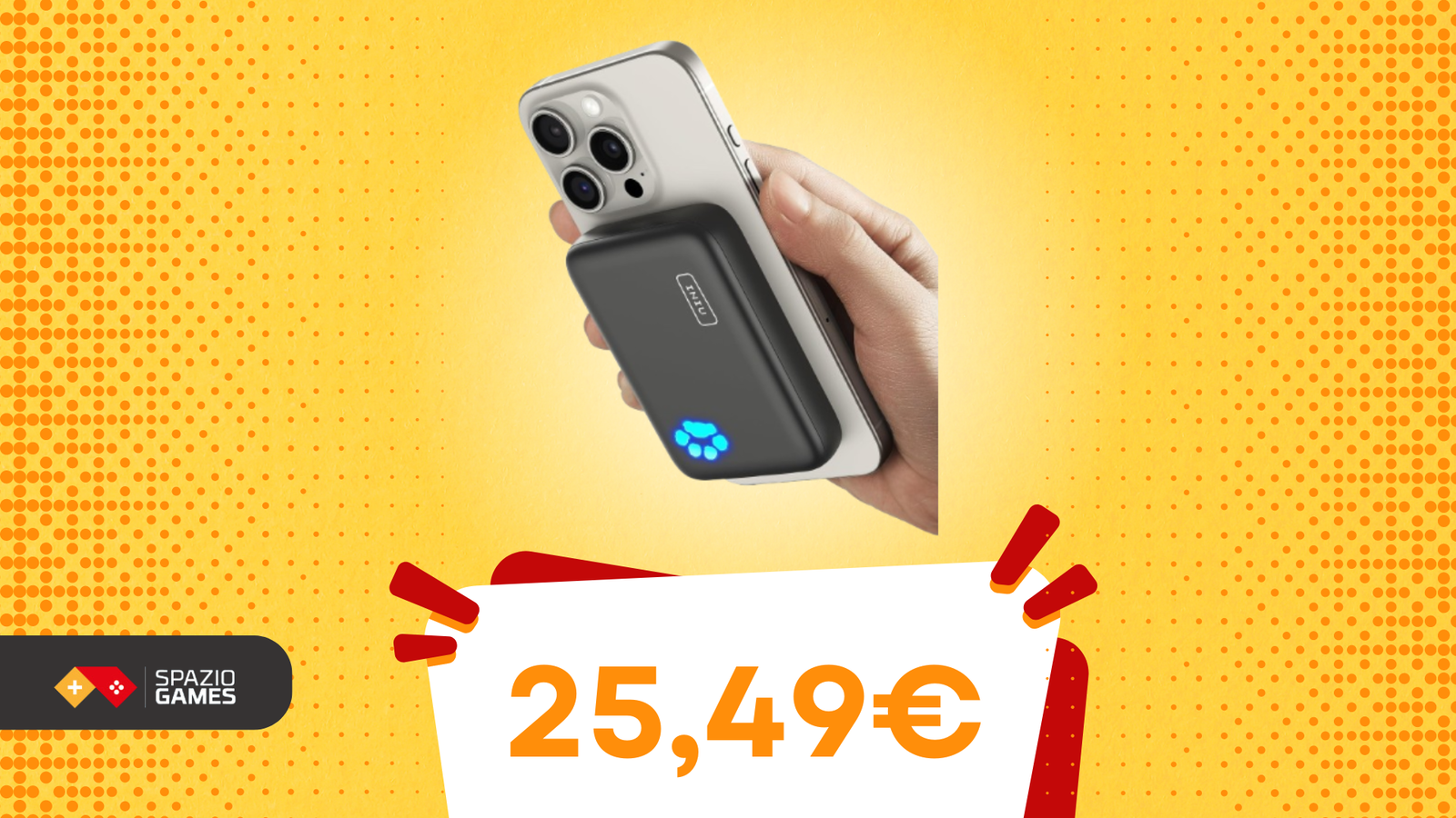 Mai più dispositivi scarichi: il powerbank Magsafe INIU oggi COSTA SOLO 25,49€!