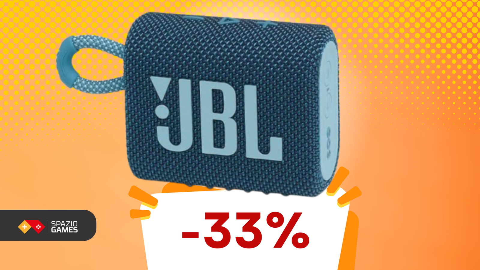 Speaker JBL GO 3 a 30€: portatile, impermeabile e con un suono top!