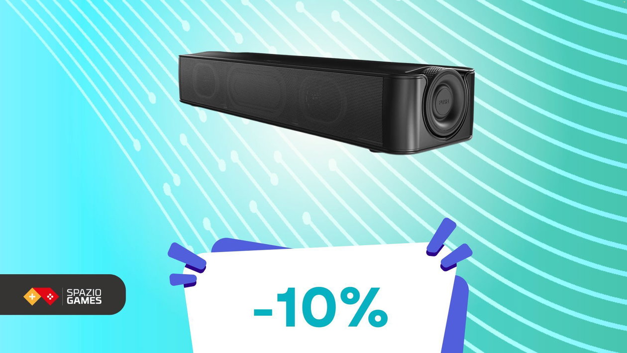 Immagine di Audio da cinema a casa tua con una soundbar compatta e potente, oggi in SCONTO!