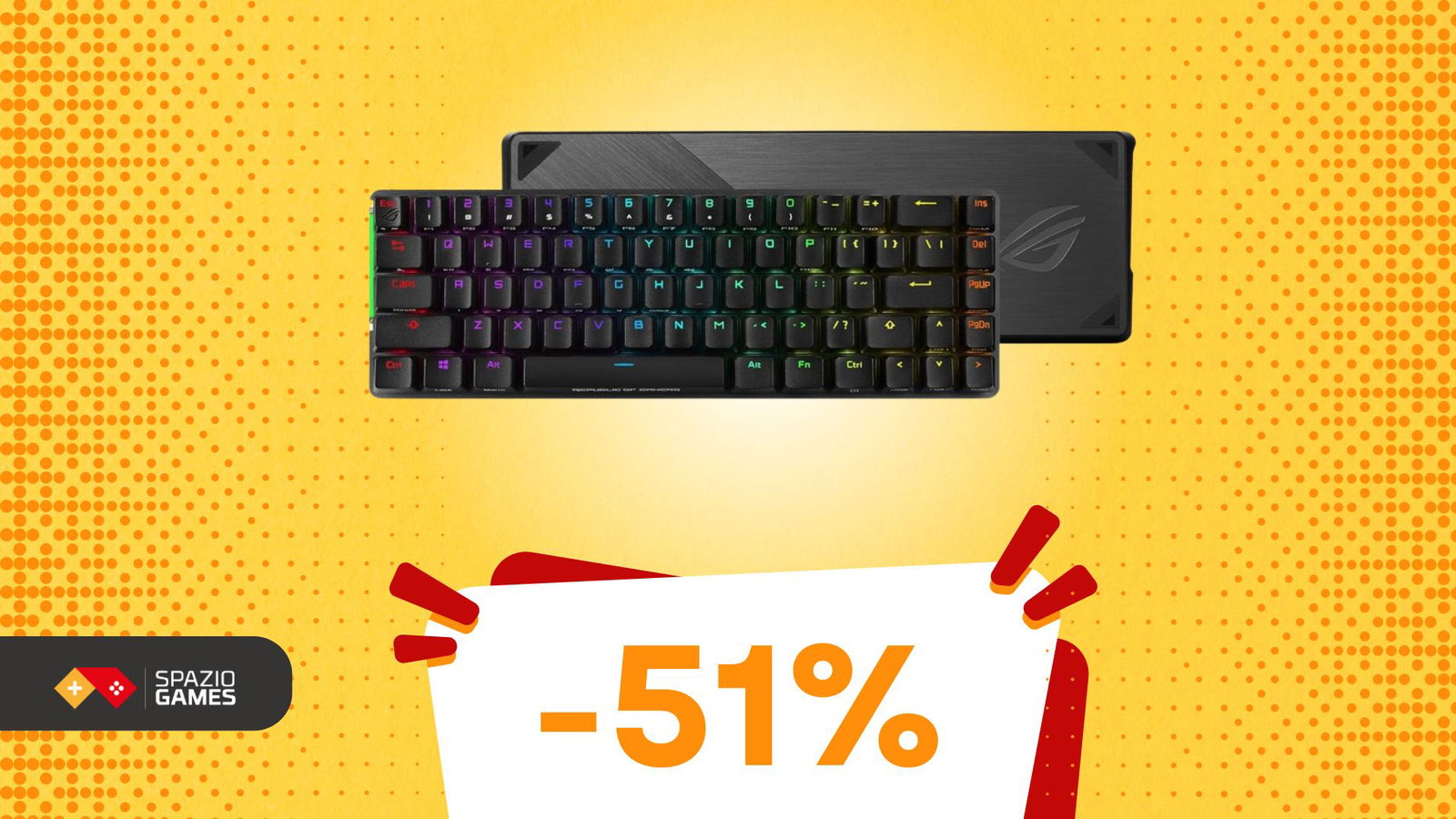 ASUS ROG Falchion a MENO DI META' PREZZO! Precisione e compattezza con il 51% di SCONTO!