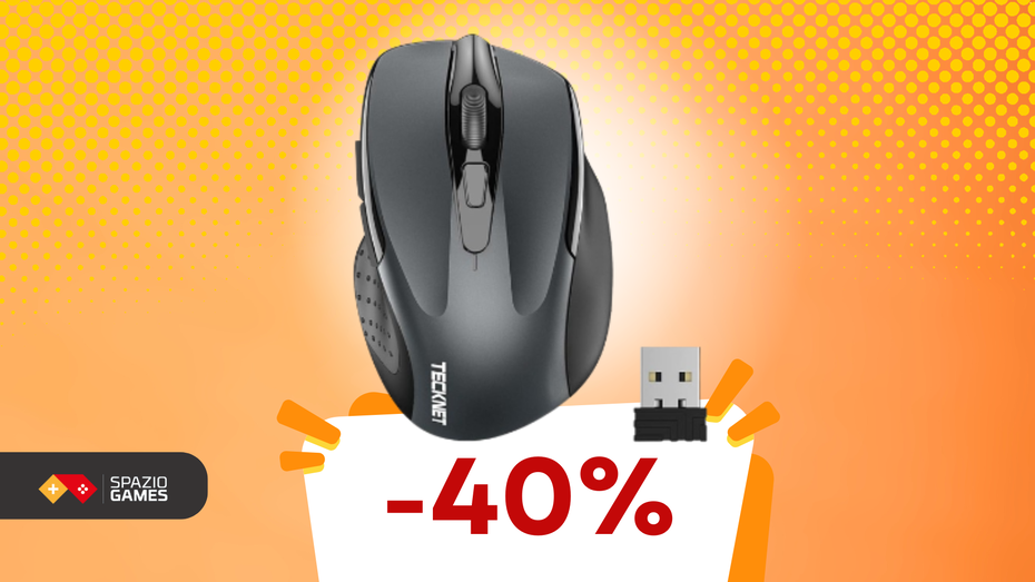 Immagine di TECKNET PRO a soli 12€: il mouse wireless ergonomico definitivo!