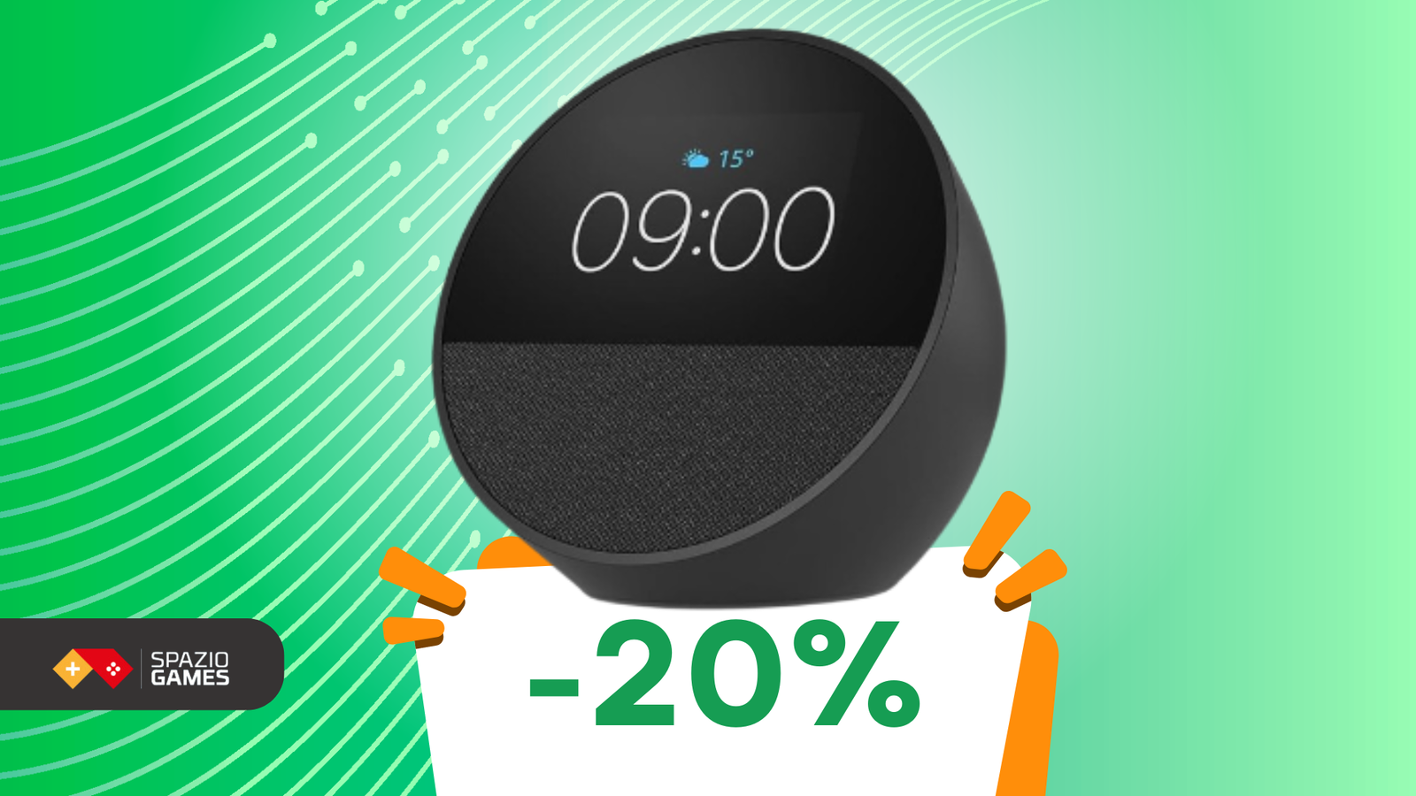 Il giorno perfetto inizia con Echo Spot a soli 60€!