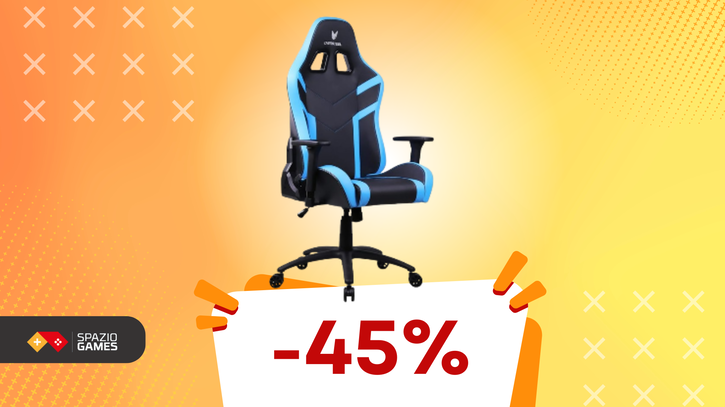 Immagine di Sedia da gaming Oversteel: ergonomia, stile e relax a 131€!