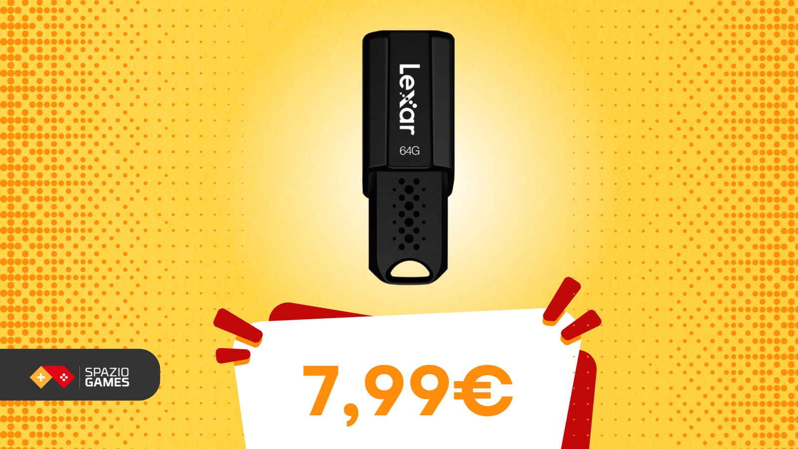 Questa chiavetta USB Lexar offre 64GB di archiviazione e un'incredibile velocità di lettura a SOLI 7,99€!