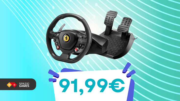 Domina la pista col volante Thrustmaster T80 RW Ferrari 488 GTB, oggi in SUPER OFFERTA!