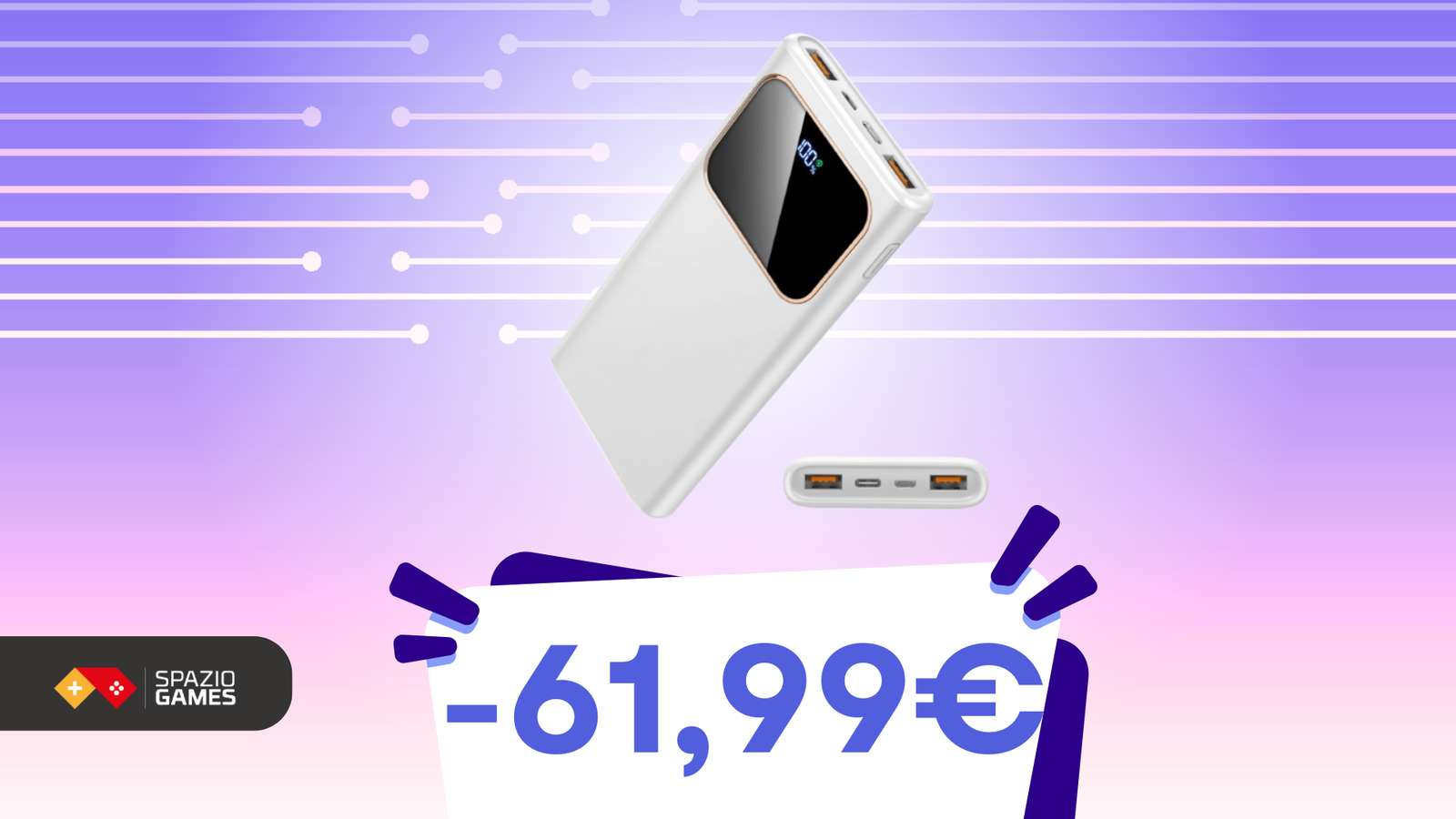 Potenza portatile: il powerbank che non ti lascia mai a secco oggi costa 60€ IN MENO!