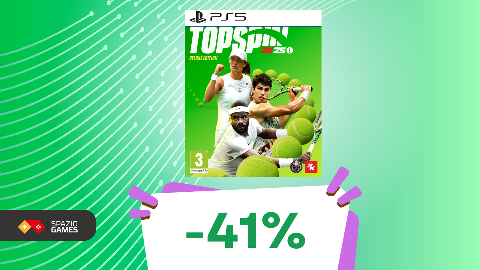 TopSpin 2K25: scendi in campo e diventa una leggenda del tennis a un PREZZO RIDICOLO! (-41%)