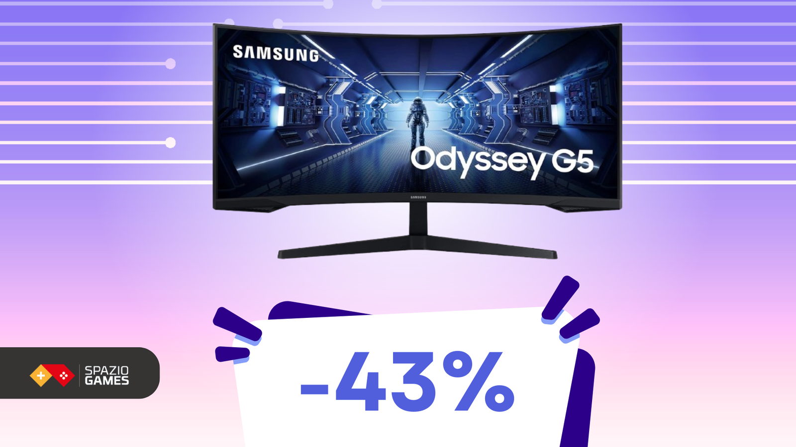 Samsung Odyssey G5: il monitor perfetto per le tue maratone di lavoro e gioco IN SCONTO! - 43%