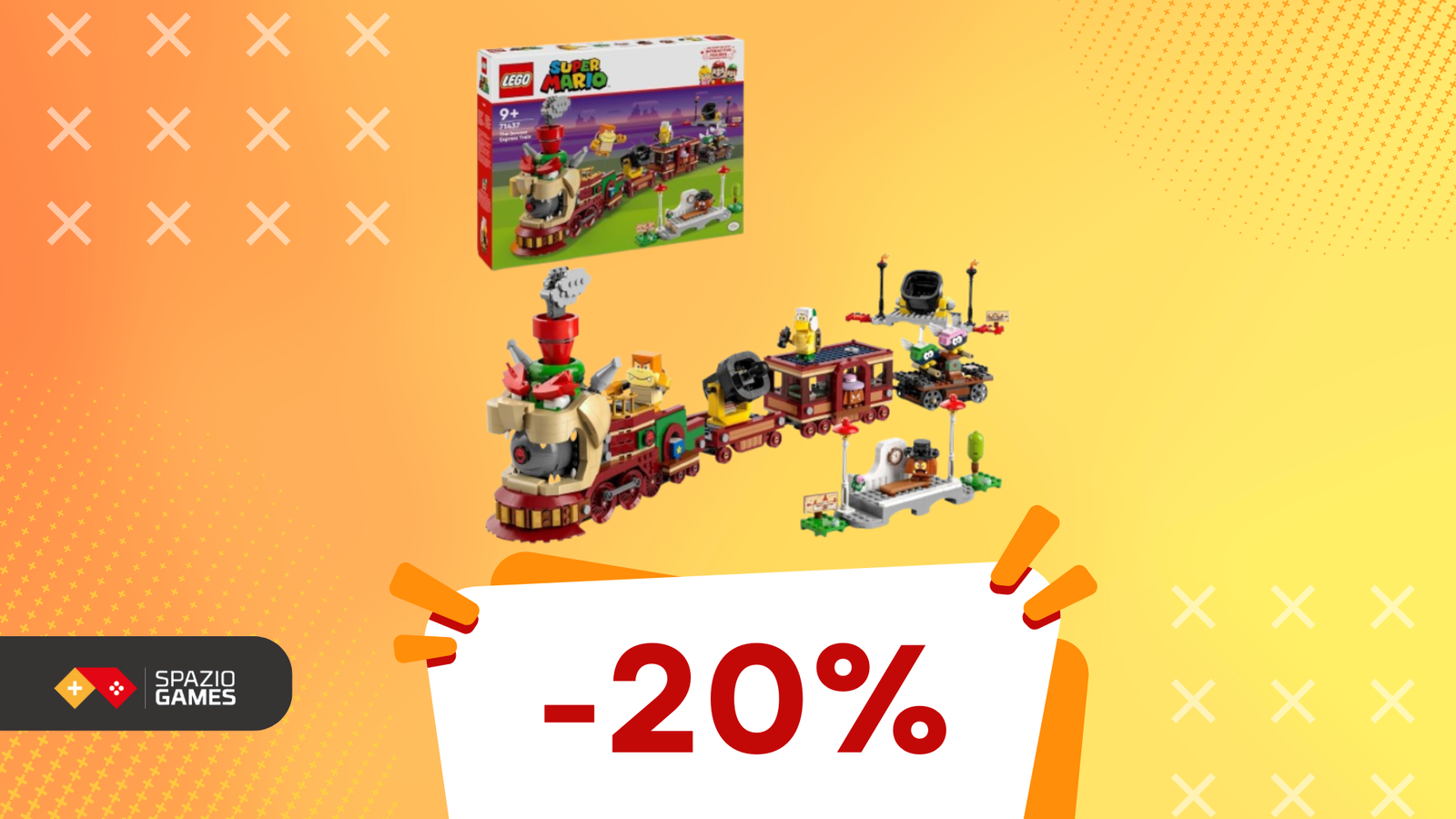 LEGO Bowser Express: la corsa più epica del regno dei funghi è appena iniziata! (-20%)