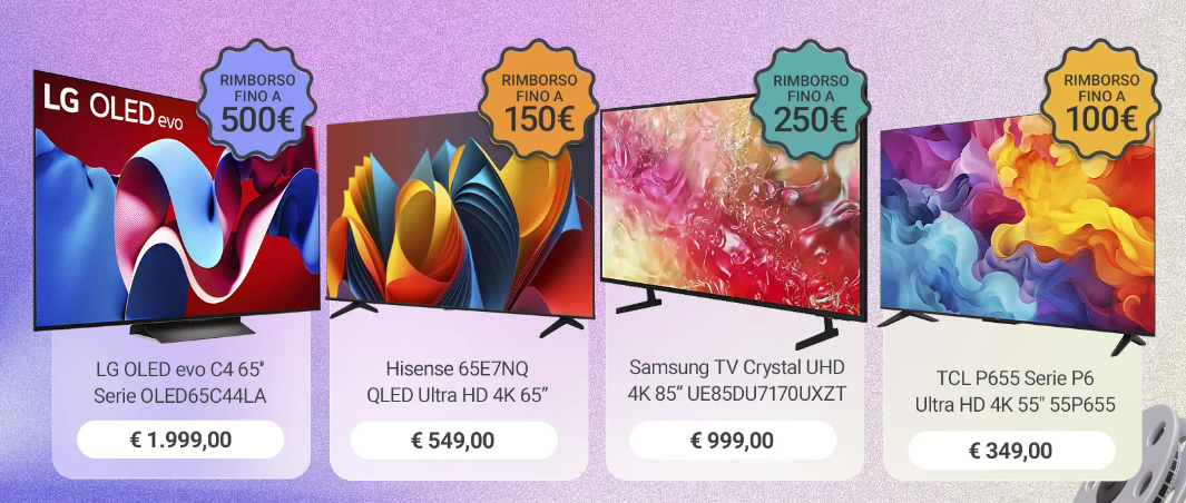 Unieuro: acquista una smart TV e ricevi fino a 500€ di rimborso!