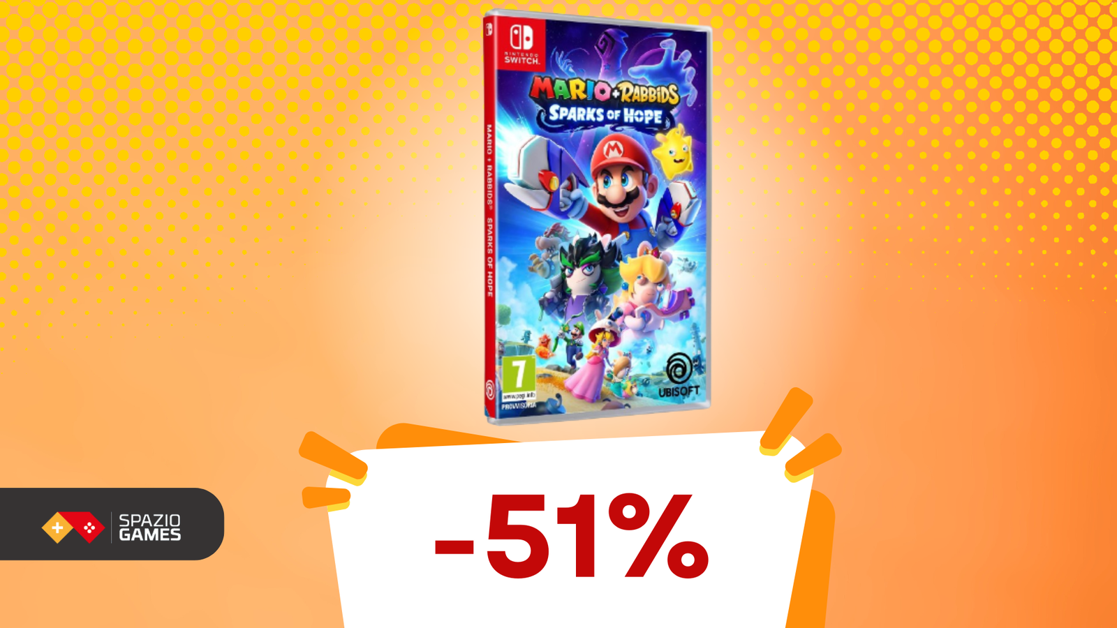 Unisciti a Mario e i Rabbids per salvare la galassia in Sparks of Hope! Oggi in SUPER SCONTO! (-51%)