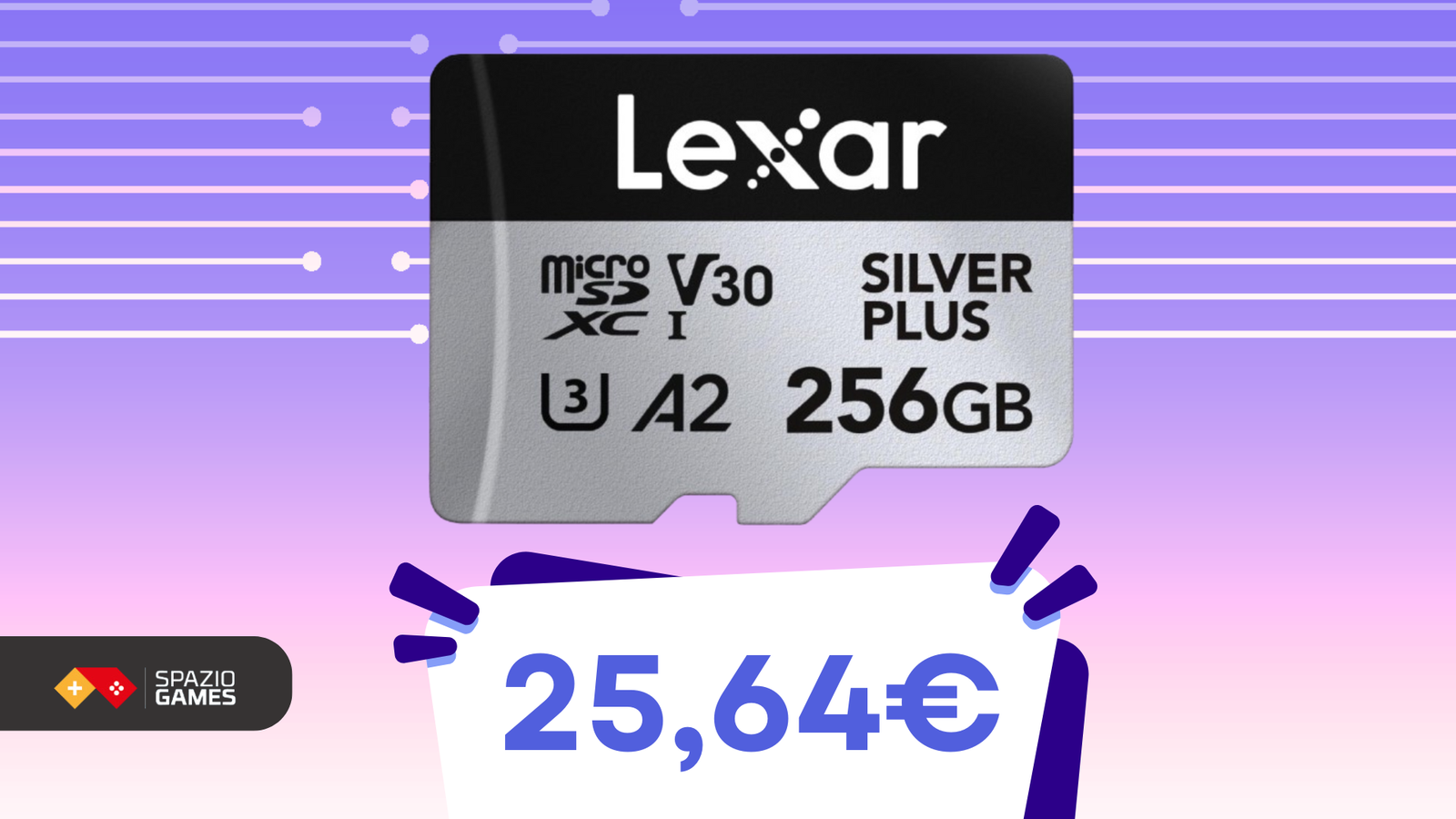 Più spazio per i tuoi giochi: Lexar 256 GB microSD è perfetta per le console portatili! Oggi al MINIMO STORICO!