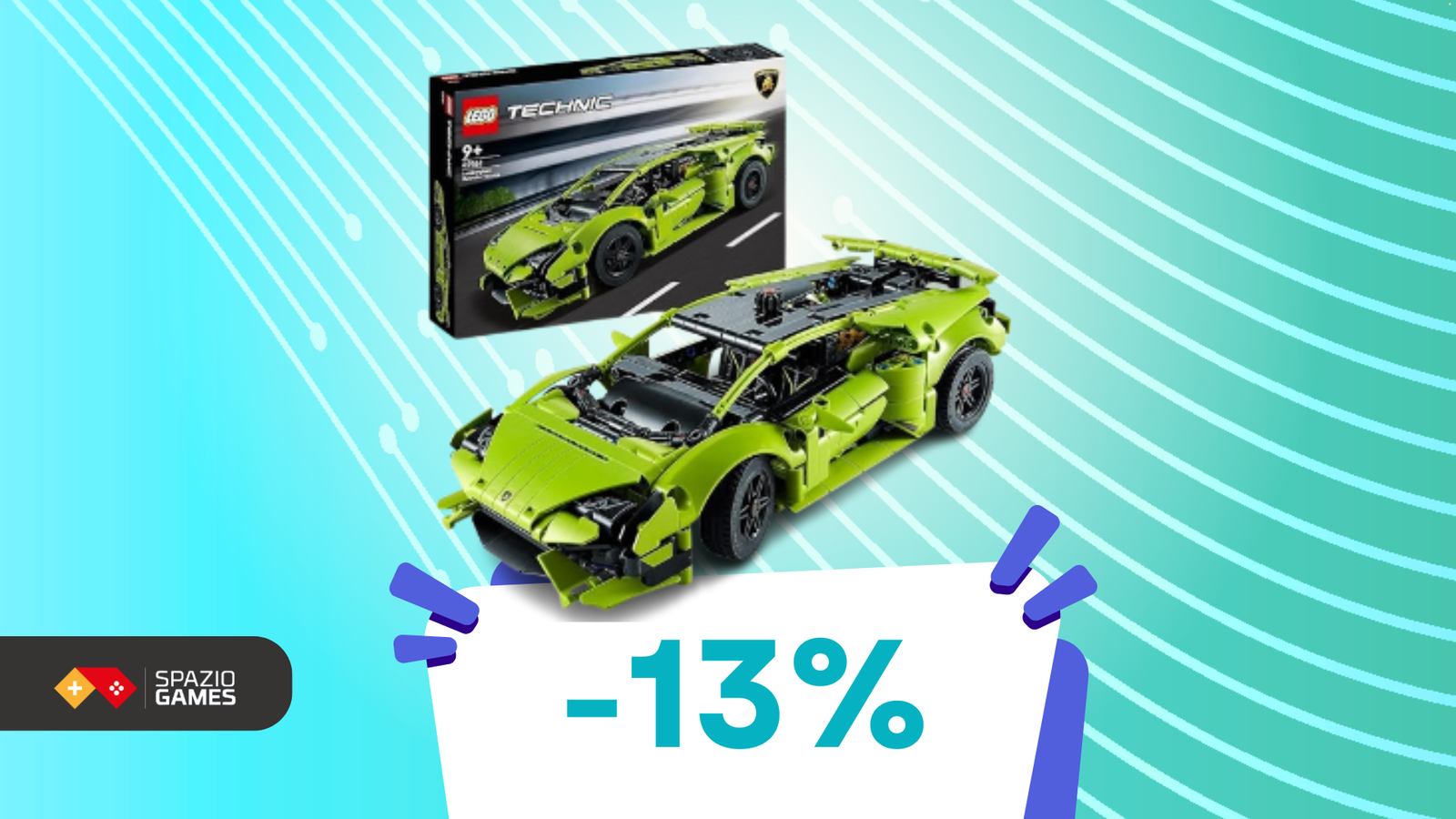 STUPENDA Lamborghini Huracán Tecnica LEGO a soli 46€!