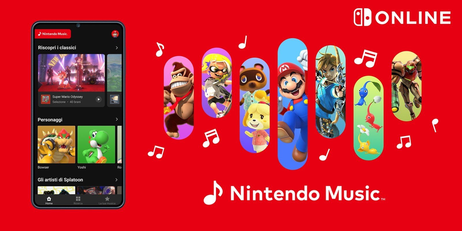 Nintendo Music si aggiorna con ben 26 nuove colonne sonore