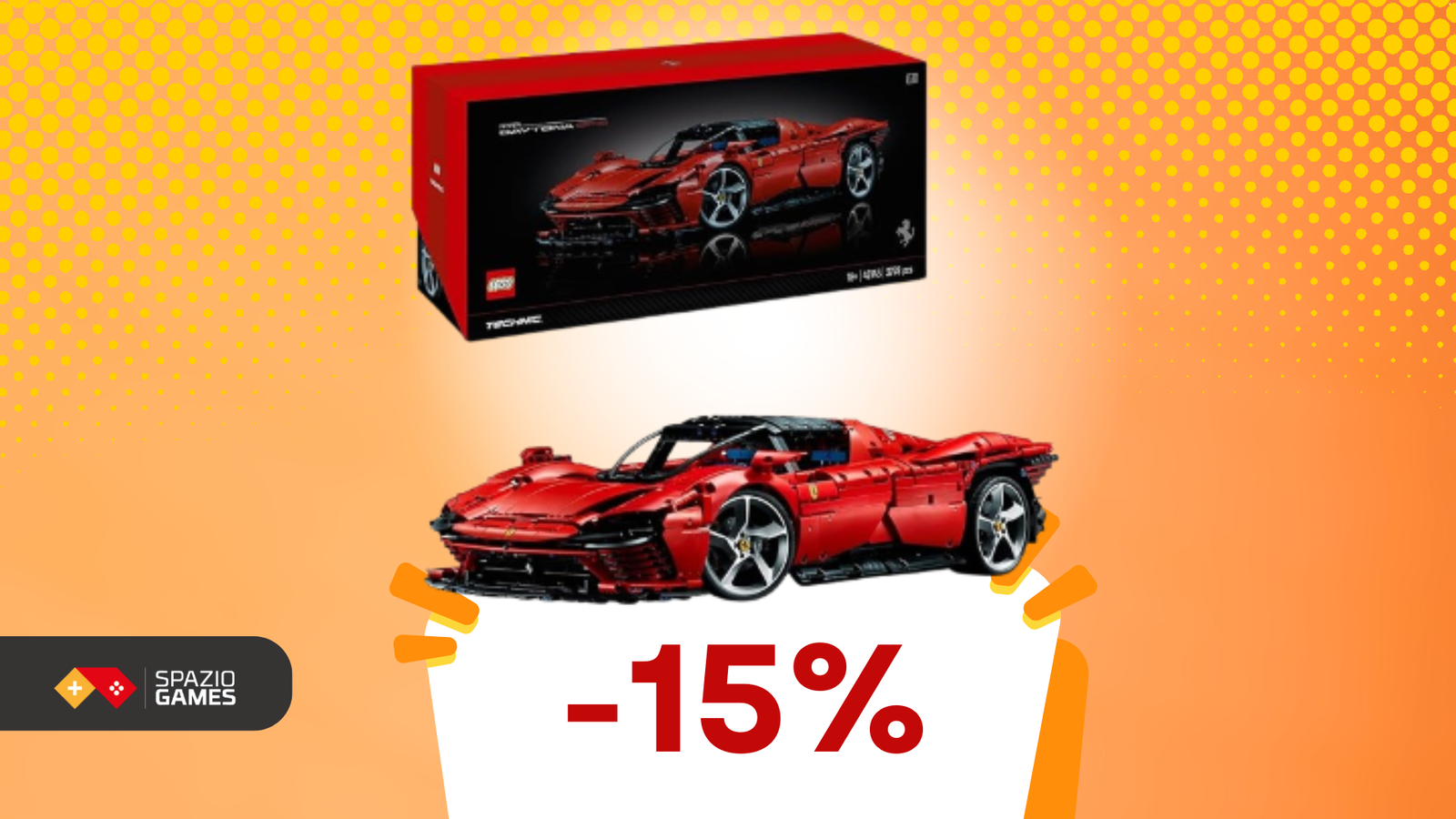 STUPENDA Ferrari Daytona SP3 LEGO a SOLI 383€!