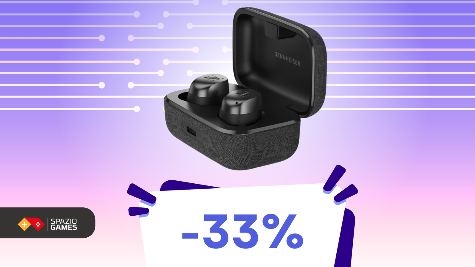 Qualità audio premium con questi auricolari Sennheiser in SCONTO! - 33%