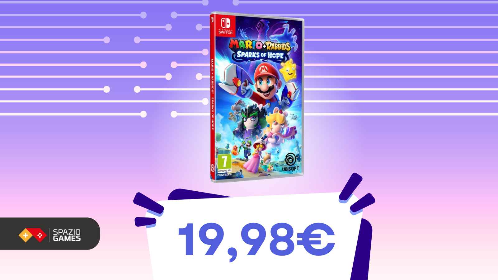 DIVERTIMENTO IN COMPAGNIA a palate, con Mario + Rabbids Sparks of Hope! Oggi a SOLI 19,98€!