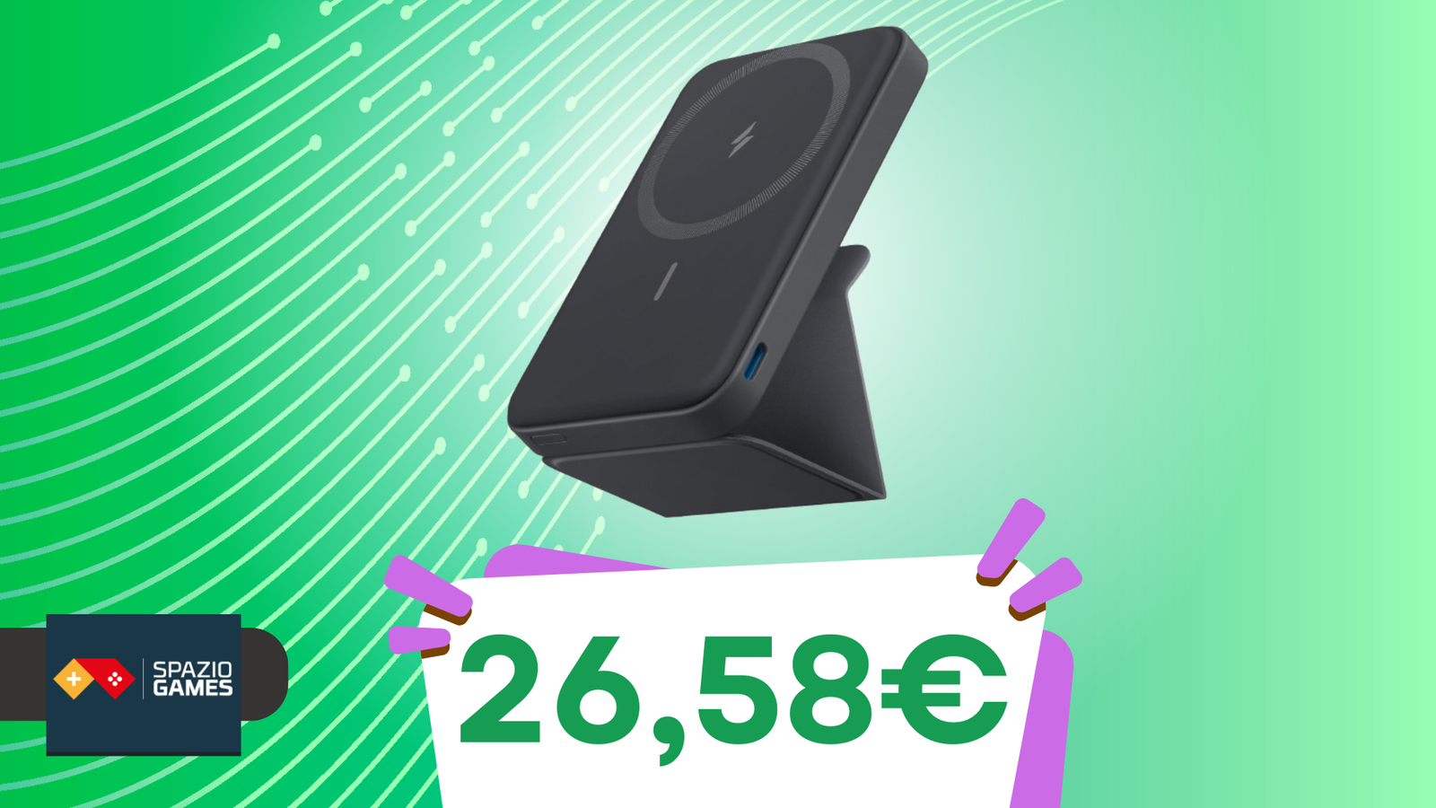 iPhone sempre carico, con il powerbank Anker Magsafe 622! Oggi a SOLI 26,58€!