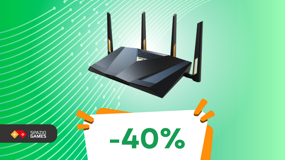 Immagine di Questo router ASUS vi offre prestazioni elevate per streaming e gaming, oggi IN SCONTO! - 40%