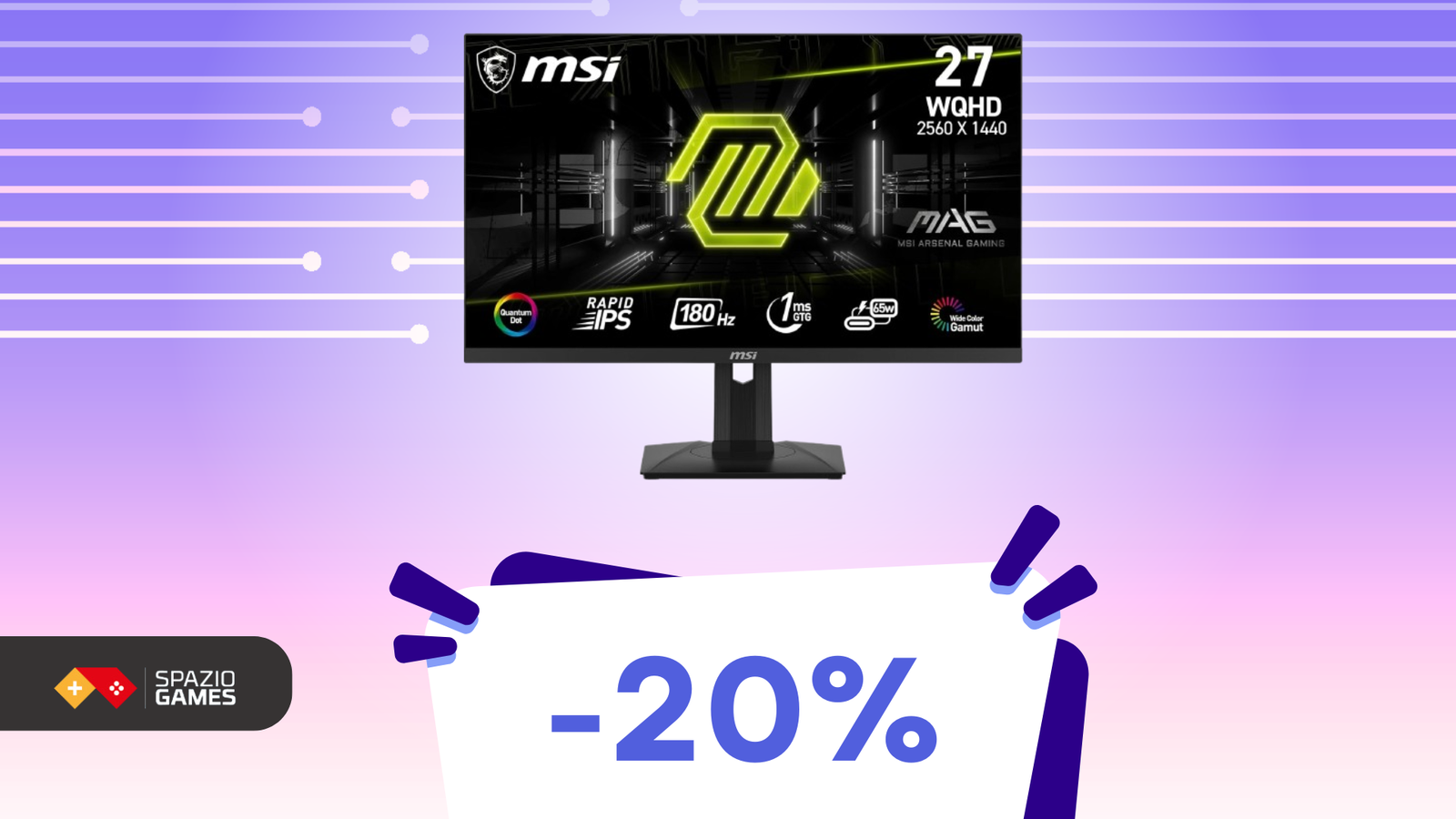 Prestazioni al top con questo monitor gaming MSI, oggi a MENO di 200€! - 20%