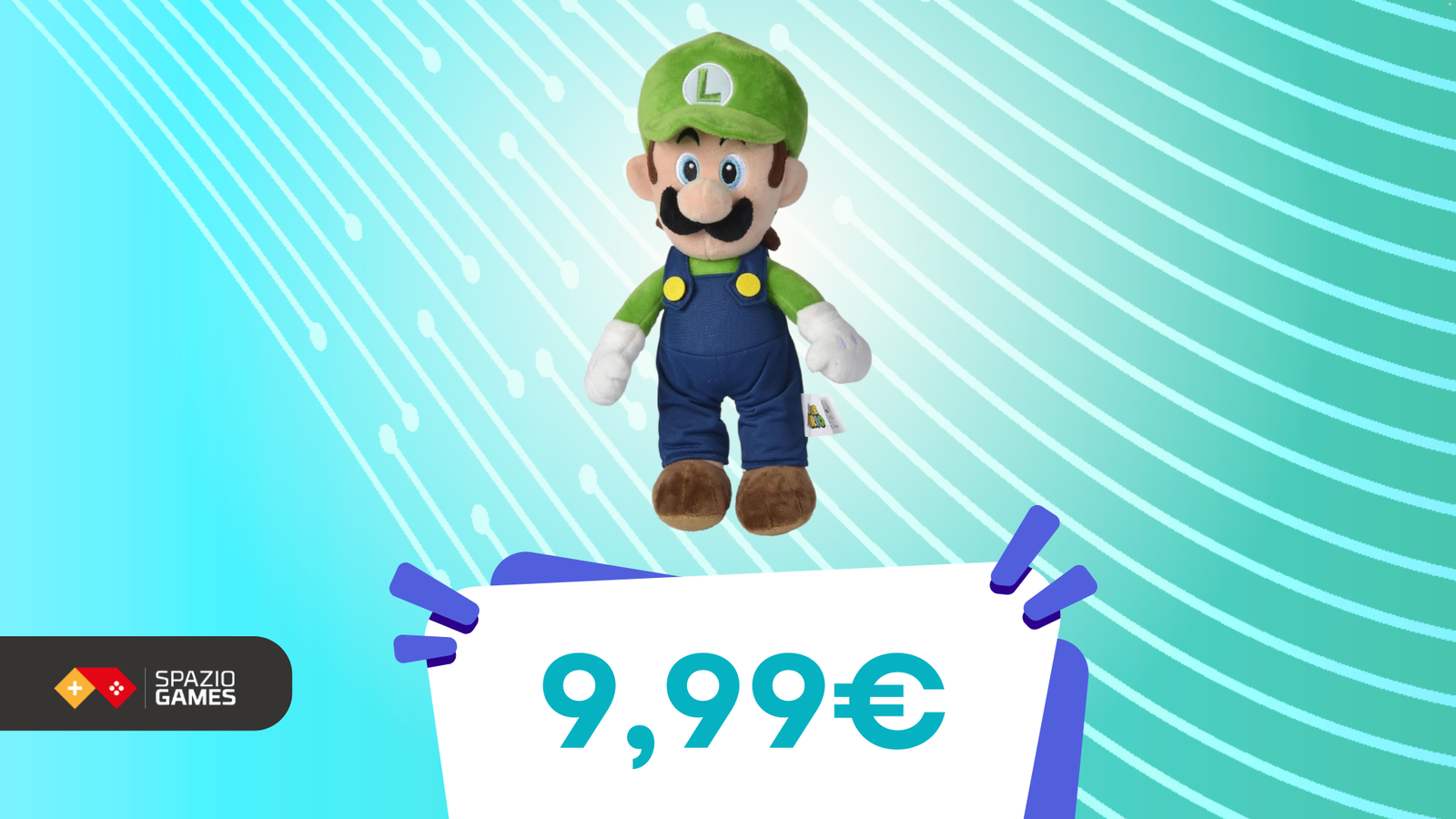 L'eroe più fifone che c'è è arrivato: il peluche di Luigi oggi COSTA SOLO 9,99€!