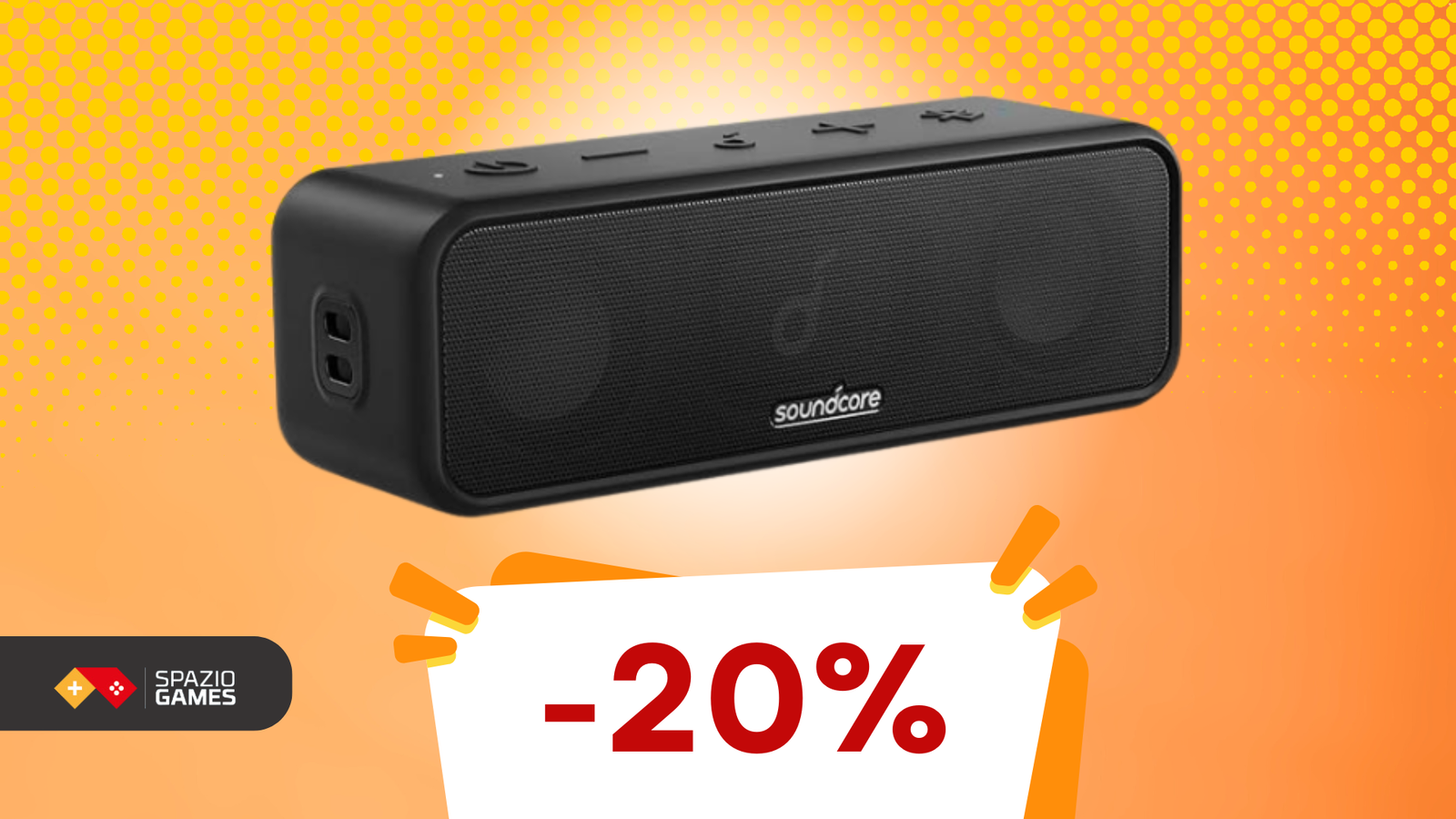 Speaker Soundcore 3: 24 ore di musica non-stop a soli 44€!