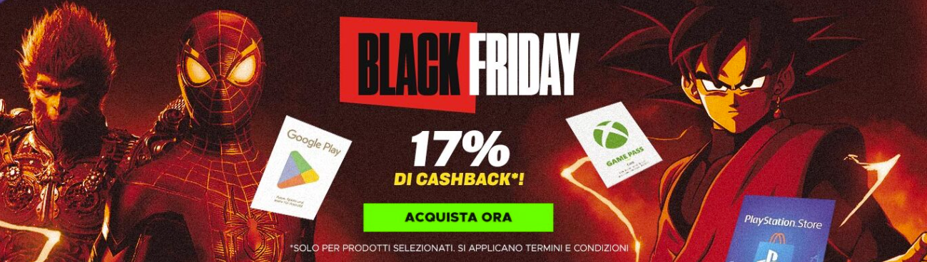 Eneba Black Friday: SCONTI IMPERDIBILI e 17% di cashback!