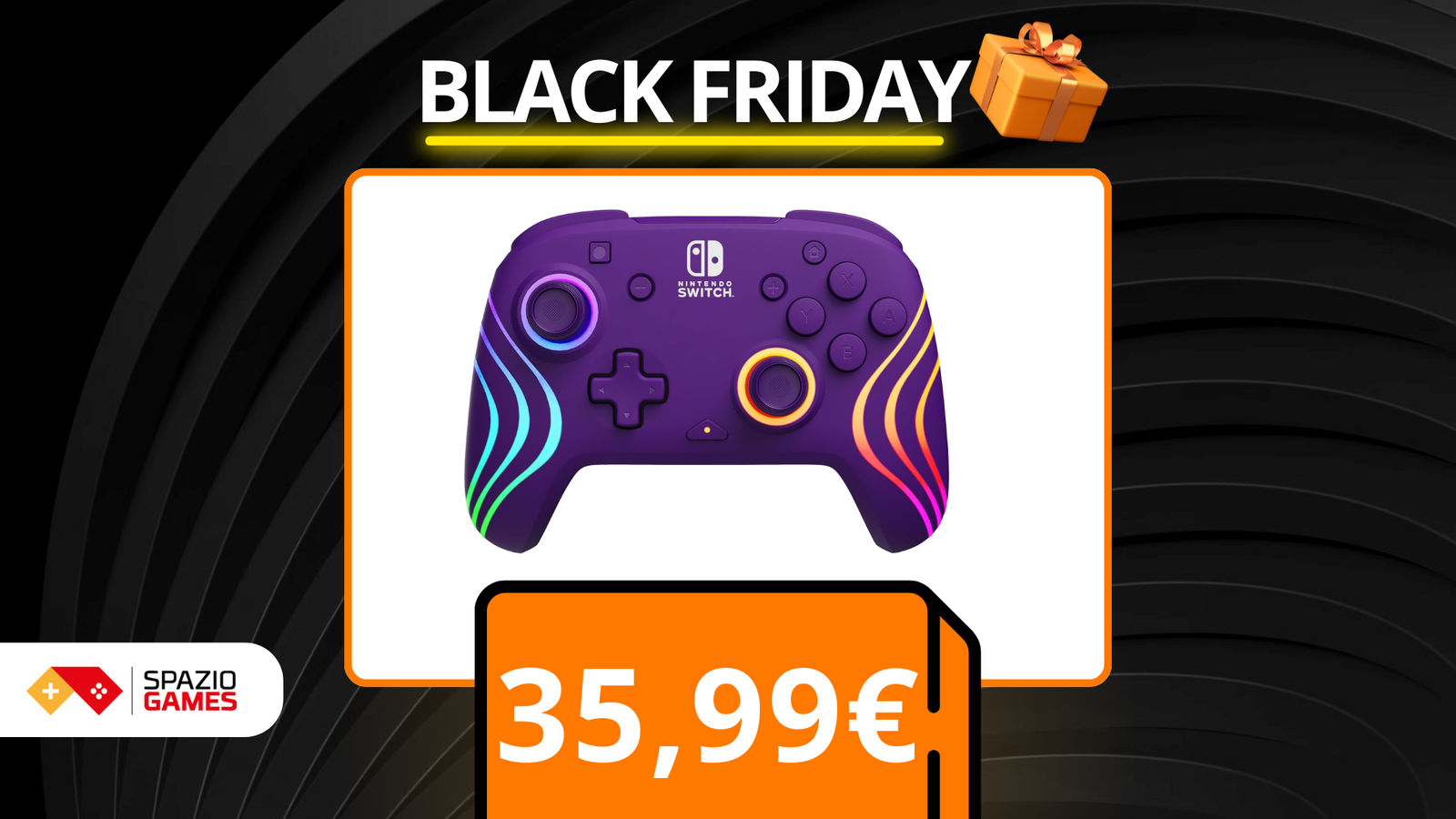 Black Friday da gamer: controller Switch ufficiale coloratissimo a prezzo imperdibile!