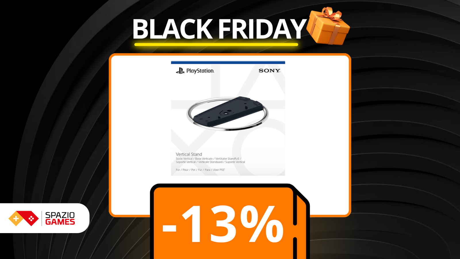 Proteggi la tua PS5 con la base verticale ufficiale, oggi IN SCONTO per il Black Friday!