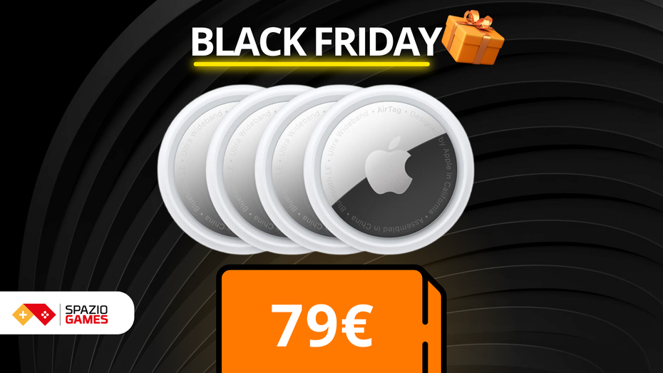 Immagine di MINIMO STORICO: 4 AirTag a SOLI 79,00€, grazie al Black Friday!