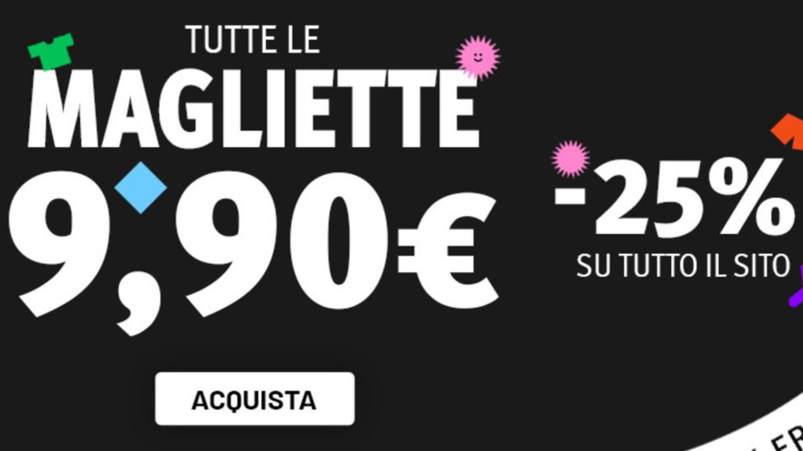 Black Friday di Pampling: magliette a 9,90€ e -25% su tutto!