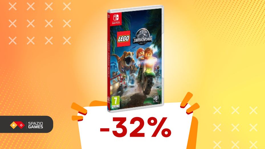 Immagine di Lego Jurassic World per Switch a soli 20€: evviva i mitici dinosauri!