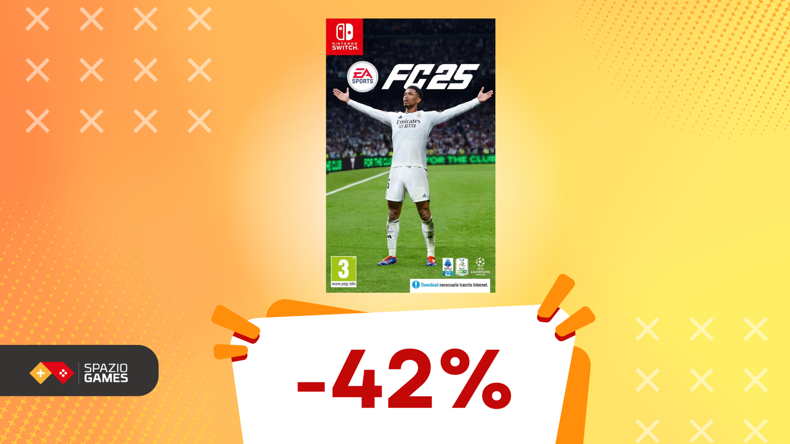 Un regalo di natale per un gamer fan del calcio? FC 25 oggi è SCONTATISSIMO! (-42%)