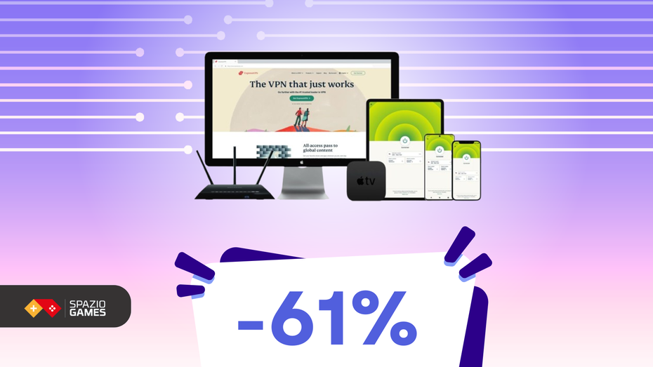 Immagine di ExpressVPN ti offre sicurezza e velocità. oggi con uno sconto del 61% e 4 mesi GRATIS!