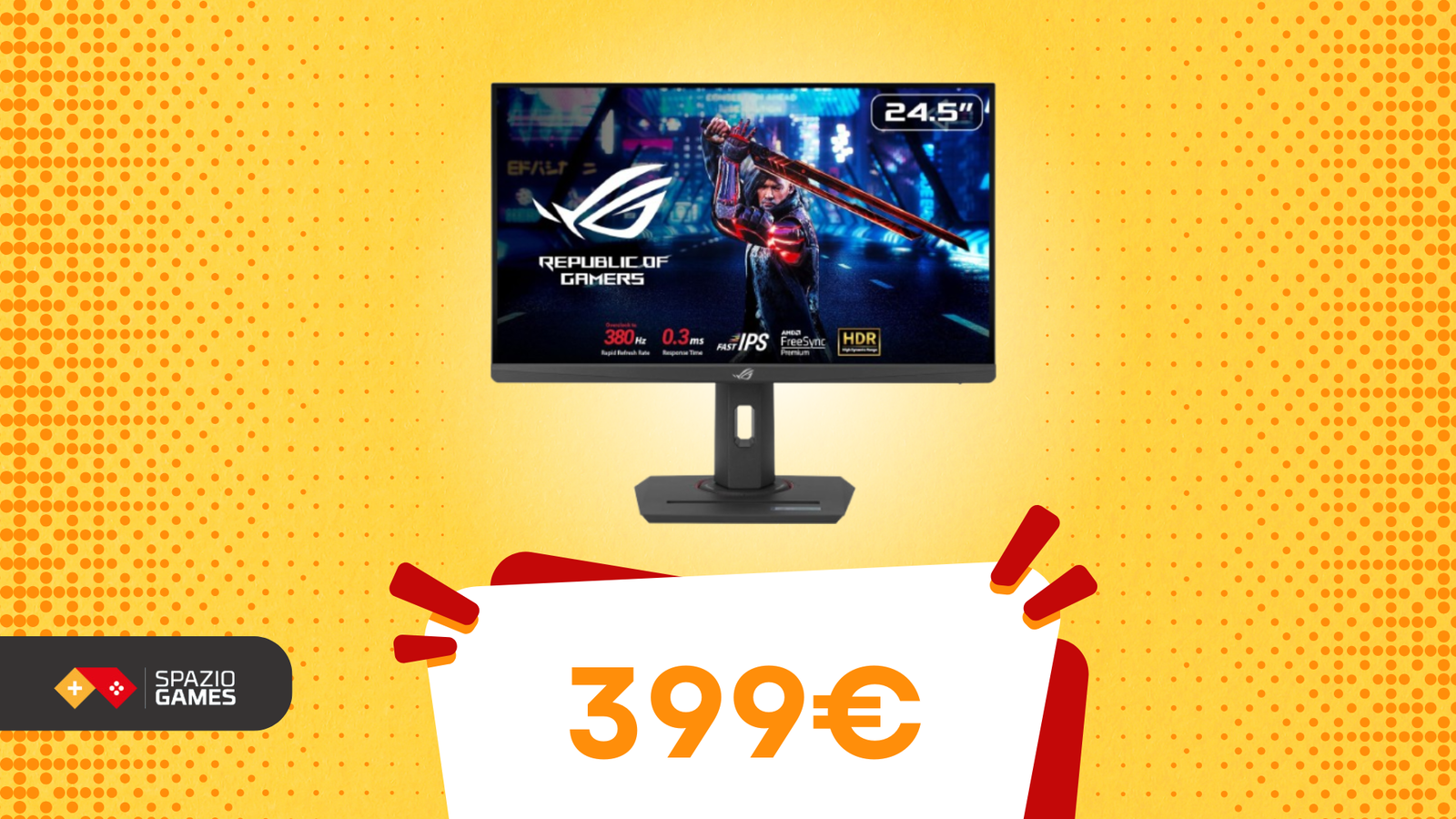 A Natale regalati il monitor gaming ASUS ROG Strix, DROP DI PREZZO a soli 399€!