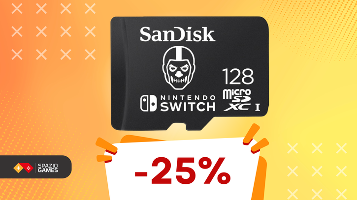 Immagine di A Natale regala spazio extra su Nintendo Switch: la microSDXC SanDisk da 128GB di Fortnite COSTA SOLO 21€!