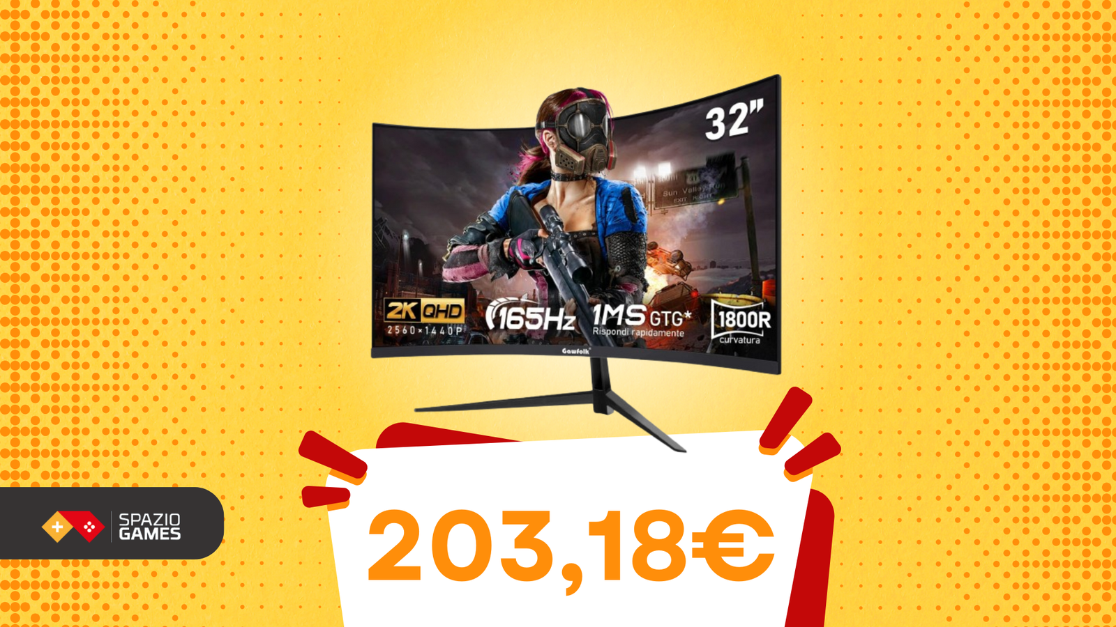 Un Natale in alta definizione con il monitor Gawfolk da gaming, oggi a SOLI 203,18€!